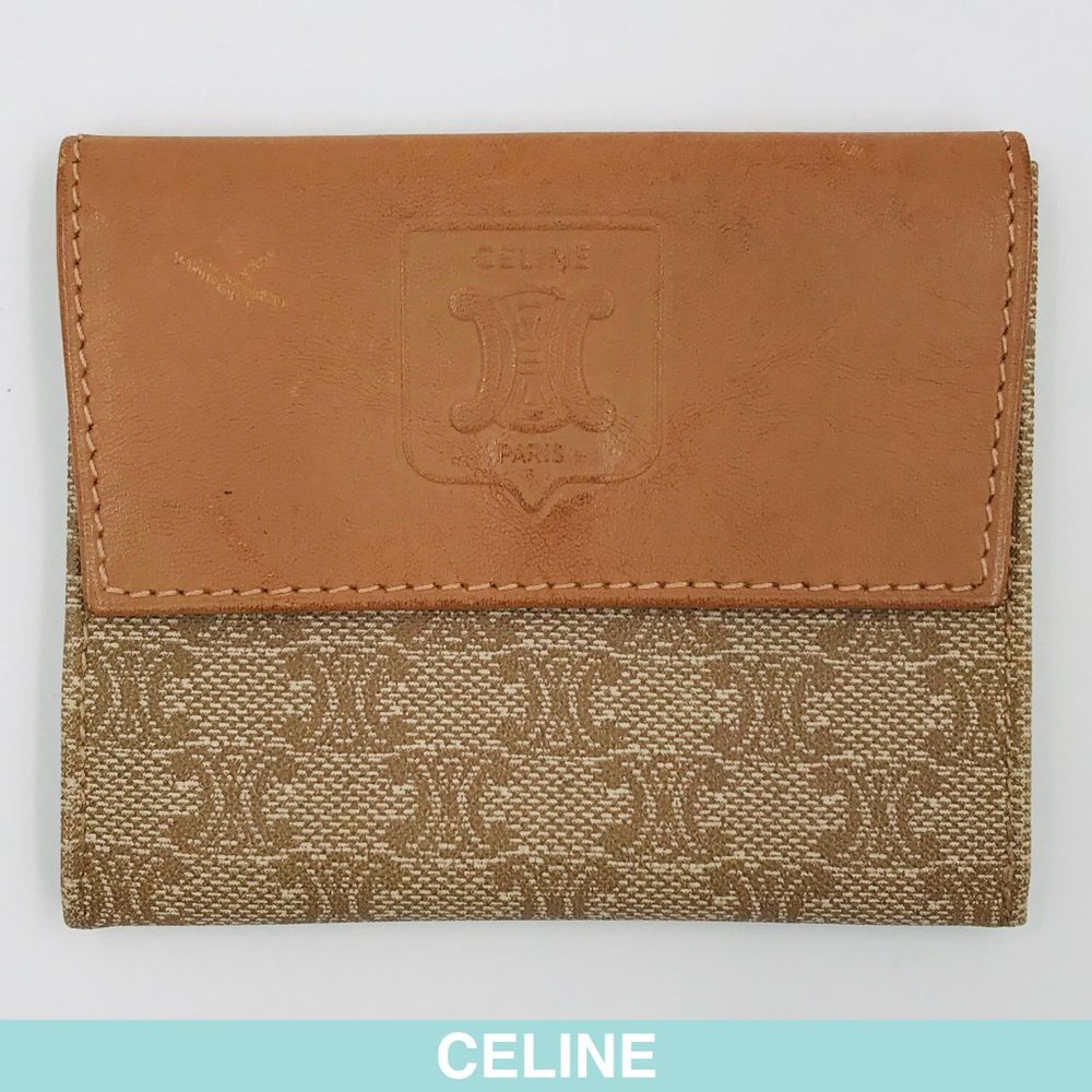 Auth Céline Macadam leather pouch / coin purse